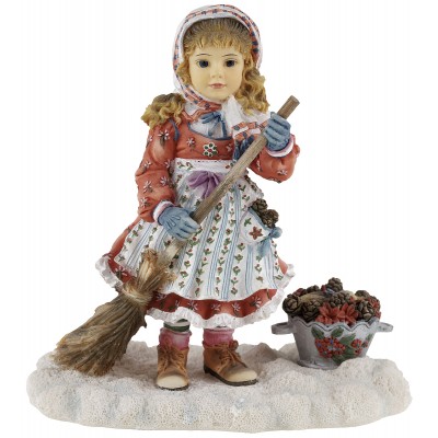 Статуэтка "Новая метла" (Рождественский сюжет), высота 11 см, композитный материал, Leonardo collection, Великобритания, винтаж, конец 20 века Статуэтка "Новая метла" (Рождественский сюжет), высота 11 см, композитный материал, Leonardo collection, Великобритания, винтаж, конец 20 века