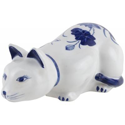 Статуэтка "Кошка", фарфор, винтаж, Китай, вторая половина 20 века, винтаж.