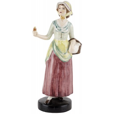 Статуэтка винтажная "Продавщица мороженого". Высота 20 см, фарфор Royal Doulton?, Великобритания, вторая половина 20 века (реставрация) Статуэтка винтажная "Продавщица мороженого". Высота 20 см, фарфор Royal Doulton?, Великобритания, вторая половина 20 века (реставрация)