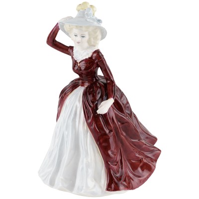 Статуэтка винтажная "Маргарет", девушка в красном платье. Высота 21 см. Английский фарфор. Coalport, Великобритания, конец 20 века Статуэтка винтажная "Маргарет", девушка в красном платье. Высота 21 см. Английский фарфор. Coalport, Великобритания, конец 20 века