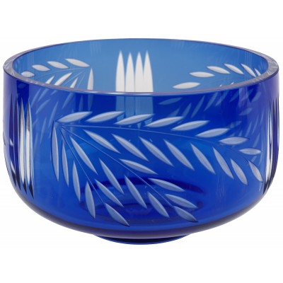 Салатник "Веточки", цветное стекло, винтаж, СССР, вторая половина 20 века