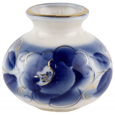 Ваза миниатюрная, фарфор, высота 6 см, винтаж, СССР, вторая половина 20 века