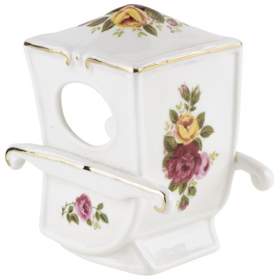 Вазочка для мелочей "Портшез", "Cottage Rose". Английский фарфор, высота 8,5 см, Великобритания, винтаж, 1980-е гг. Вазочка для мелочей "Портшез", "Cottage Rose". Английский фарфор, высота 8,5 см, Великобритания, винтаж, 1980-е гг.