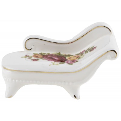 Статуэтка - кушетка миниатюрная "Cottage Rose". Английский фарфор, высота 11 см, Великобритания, винтаж, 1980-е гг. Статуэтка - кушетка миниатюрная "Cottage Rose". Английский фарфор, высота 11 см, Великобритания, винтаж, 1980-е гг.