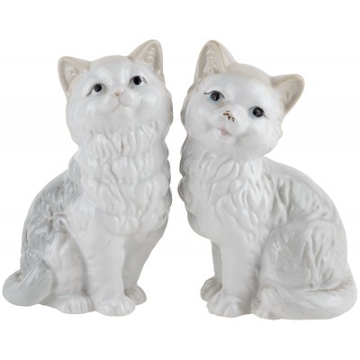 Статуэтки парные "Кот и кошка", Высота 14 см, Фарфор, Великобритания, винтаж, вторая половина 20 века Статуэтки парные "Кот и кошка", Высота 14 см, Фарфор, Великобритания, винтаж, вторая половина 20 века