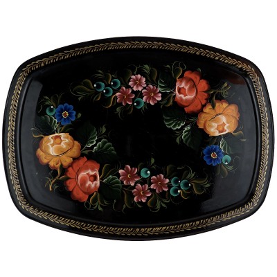 Поднос "Венок", металл, винтаж, Нижний Тагил, СССР, 1960-1970 гг