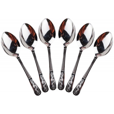 Набор столовых ложек, 6 шт. Нержавеющая сталь, Великобритания, винтаж, вторая половина 20 века