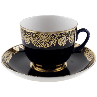 Чайная пара "Ночь. Кружево", Фарфор, винтаж, ЛФЗ, СССР, вторая половина 20 века (с нюансом) Чайная пара "Ночь. Кружево", Фарфор, винтаж, ЛФЗ, СССР, вторая половина 20 века (с нюансом)