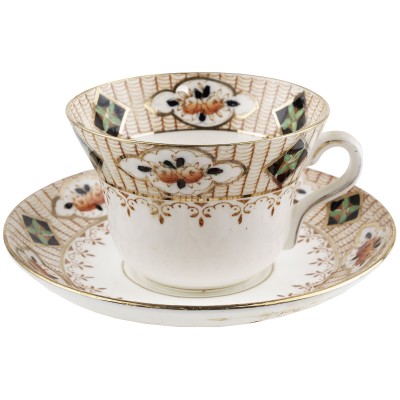 Чайная пара "Виктория" в стиле имари, фарфор, винтаж, Gladstone, Великобритания, 1930 - е гг Чайная пара "Виктория" в стиле имари, фарфор, винтаж, Gladstone, Великобритания, 1930 - е гг