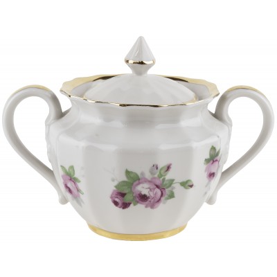 Сахарница с крышкой "Розы", фарфор, винтаж, Вербилки, СССР, 1954-1965 гг. Сахарница с крышкой "Розы", фарфор, винтаж, Вербилки, СССР, 1954-1965 гг.