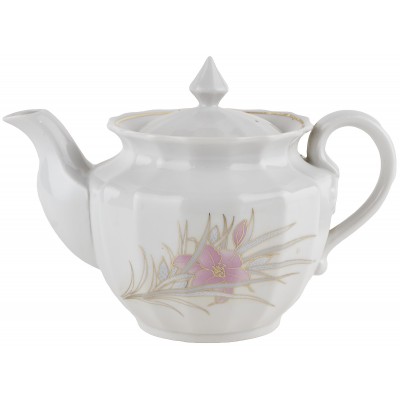 Чайник заварочный "Розовая лилия", фарфор, винтаж, Вербилки, СССР, 1965-1991 гг. Чайник заварочный "Розовая лилия", фарфор, винтаж, Вербилки, СССР, 1965-1991 гг.