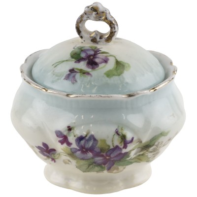 Шкатулка антикварная "Фиалки и ландыши", фарфор Limoges, Франция, первая половина 20 века (нюанс) Шкатулка антикварная "Фиалки и ландыши", фарфор Limoges, Франция, первая половина 20 века (нюанс)