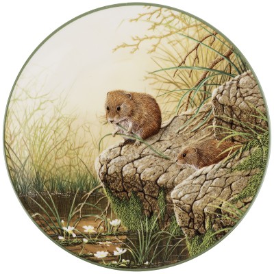 Декоративная тарелка "Мышка полевка на берегу". Винтажный фарфор Royal Doulton, Англия, 1988 год Декоративная тарелка "Мышка полевка на берегу". Винтажный фарфор Royal Doulton, Англия, 1988 год
