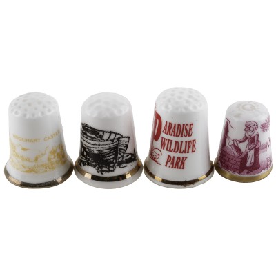 Комплект коллекционных наперстков "Микс", 4 шт. Фарфор, Великобритания, вторая половина 20 века Комплект коллекционных наперстков "Микс", 4 шт. Фарфор, Великобритания, вторая половина 20 века