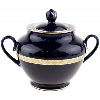 Сахарница "Ночь. Колосок", Фарфор, кобальтовое покрытие, винтаж, ЛФЗ, СССР, вторая половина 20 века (с повреждением) Сахарница "Ночь. Колосок", Фарфор, кобальтовое покрытие, винтаж, ЛФЗ, СССР, вторая половина 20 века (с повреждением)