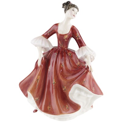 Статуэтка "Стефани", девушка в красном платье. Высота 18 см, костяной фарфор Royal Doulton, Великобритания, винтаж, 1979 г. Статуэтка "Стефани", девушка в красном платье. Высота 18 см, костяной фарфор Royal Doulton, Великобритания, винтаж, 1979 г.