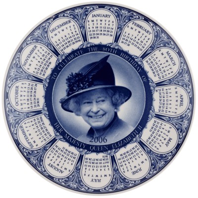 Декоративная тарелка "80-летие королевы Елизаветы II", фарфор Wedgwood, винтаж, Великобритания, 2006 г. Декоративная тарелка "80-летие королевы Елизаветы II", фарфор Wedgwood, винтаж, Великобритания, 2006 г.