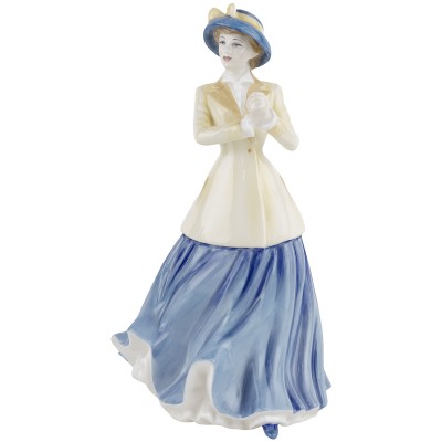 Винтажная статуэтка "Ханна", девушка в шляпке, Фарфор, Высота 21 см. Royal Doulton, Великобритания, 2001 год Винтажная статуэтка "Ханна", девушка в шляпке, Фарфор, Высота 21 см. Royal Doulton, Великобритания, 2001 год