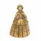 Колокольчик миниатюрный "Дама с букетом". Латунь, Великобритания, первая половина ХХ века. вид 3