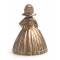 Колокольчик миниатюрный "Дама с корзиной". Латунь, Западная Европа, первая половина ХХ века. вид 3