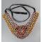Ожерелье-воротник "Цветные узоры". Разноцветный бисер, деревянные бусины, ручная работа. Гонконг, 2010 год. вид 3