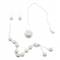 Комплект "Серебряный шар": ожерелье, браслет, серьги. Металл, серебрение. Гонконг, 2005. вид 4
