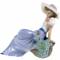 Фарфоровая статуэтка "Слушая пение птиц", фигурка девушки, фарфор Nao для Lladro, Испания, 1987 год. вид 4