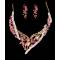 Комплект "Царица саванны": ожерелье и серьги-пусеты от Arrina. Австрийские кристаллы аметистового цвета, прозрачные стразы, бижутерный сплав золотого тона. Гонконг, 2005 год. вид 2
