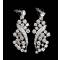 Комплект "Свадебный бант" от Arrina: ожерелье и серьги-пусеты. Прозрачные австрийские кристаллы и стразы, бижутерный сплав серебряного тона. Гонконг, 2005. вид 3