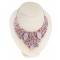 Комплект "Мадлен" от Arrina: ожерелье и серьги-пусеты. Австрийские кристаллы нежно-розового цвета, прозрачные стразы, бижутерный сплав серебряного тона. Гонконг, 2005. вид 2