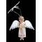 Дона Геслинджер "Маленькие небесные ангелы", набор елочных игрушек, 3 шт. Фарфор, деколь, перья, текстиль, капрон, золочение. Bredford Exchange, США, 2000-е гг.. вид 2