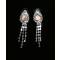 Комплект "Венера" от Arrina: ожерелье и серьги-пусеты. Кристаллы сапфирового цвета, прозрачные стразы, бижутерный сплав серебряного тона. Гонконг, 2005. вид 3