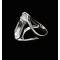 Комплект "Горный хрусталь " от Arrina: серьги и кольцо. Крупные прозрачные кристаллы, бижутерный сплав серебряного тона. Гонконг, 2000-е гг.. вид 5