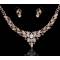 Комплект "Мишель" от Viennois: ожерелье и серьги-пусеты. Прозрачные кристаллы и стразы, бижутерный сплав золотого тона. Гонконг, 2000-е гг.. вид 2