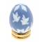 Яйцо пасхальное. Голубой бисквит, рельеф. Franklin Mint, Великобритания, 1980-е гг.. вид 2