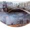 Луис Дали "Мост Александра III", коллекционная декоративная тарелка. Фарфор, деколь. Limoges, Франция, 1990-е гг.. вид 2