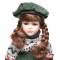 Кукла коллекционная "Джулия", на подставке. Фарфор, ткани, мягконабивной наполнитель, ручная работа. Leonardo Collection, Великобритания, 1980-е гг.. вид 2