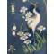 Плакетка декоративная "Серебряная птица". Шелк, ручная вышивка, пластик, дерево. Китай, 1930-е гг.. вид 2