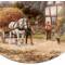 Декоративная тарелка настенная "Мимо фермы", сельский пейзаж Джон Чапман, фарфор Royal Doulton, Великобритания, винтаж, 1980-е гг.. вид 2