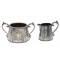 Чайный набор из 3-х предметов. Металл, гравировка, серебрение. Browett Ashberry, Великобритания, конец ХIХ века. вид 3