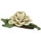 Статуэтка винтажная, цветочная композиция "Роза Маршал Нил", для украшения интерьера. Фарфор Capodimonte, Италия, винтаж, 1985 г.. вид 2