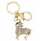 Брелок для ключей "Козерожка" от D.Mari. Кристаллы золотистого цвета, бижутерный сплав золотого тона. Гонконг. вид 3