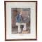 Франк Рейнольдс "Капитан Катль", гравюра в паспарту. Деревянная рамка, стекло. Великобритания, 1912 год. вид 2