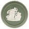 Миниатюрная шкатулка для мелочей. Зеленый бисквит, рельеф. Wedgwood, Великобритания, конец ХХ века. вид 4