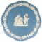 Шкатулка для мелочей. Голубой бисквит, рельеф. Wedgwood, Великобритания, 1980-е гг.. вид 5