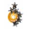 Брошь-кулон "Янтарный венок" от D.Mari.  Ювелирный акрил, бижутерный сплав серебряного тона. Гонконг. вид 2