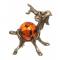 Сувенир миниатюрный "Козочка". Янтарь, латунь. Россия, Калининград. вид 3
