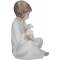 Lladro. Статуэтка "Девочка кормит овечку". Фарфор, ручная роспись. Высота 17 см. Nao для Lladro, Испания (Валенсия), 1997 год. вид 2