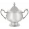 Чайно-кофейный набор из 5 предметов: чайник, сахарница, молочник, кофейник, поднос.  Металл, серебрение, гравировка. Oneida, США, середина ХХ века. вид 7