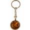 Брелок для ключей "Знак зодиака Лев". Янтарь, латунь. Россия, Калининград. вид 2